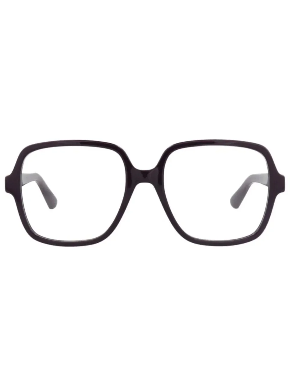 New Gucci Women's Eyeglasses Square Rectangle Acetate Frame Violet Violet